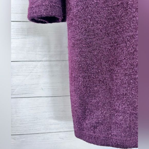 Everly Ruffle Sleeve Mock Turtle Neck Sweater Dress Maroon Medium  💗 - Picture 5 of 8